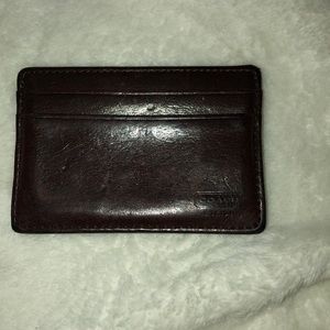 Coach genuine Leather wristlet/ wallet card insert